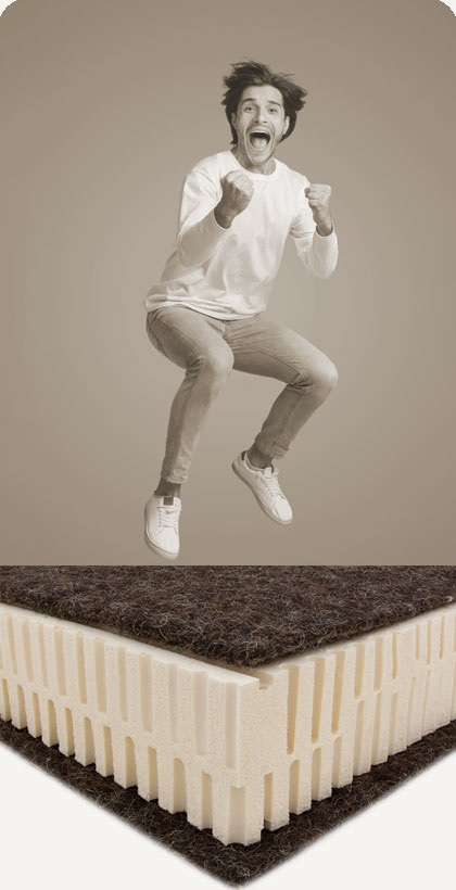 naturmatratze mit hoher klima-wirkung