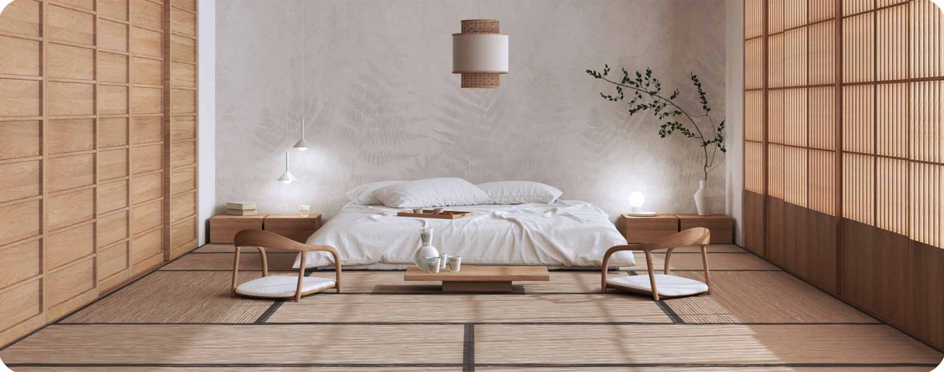 Tatami als Bodenbelag im Schlafzimmer